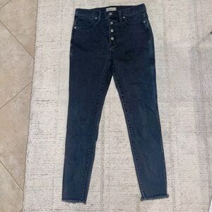 Madewell button fly high rise skinny jeans